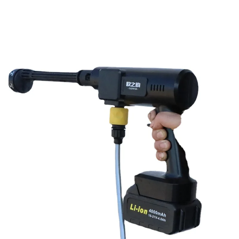 Беспроводной портативный пистолет для мойки автомобиля, пенораспылитель для мойки высокого давления с перезаряжаемой литиевой батареей