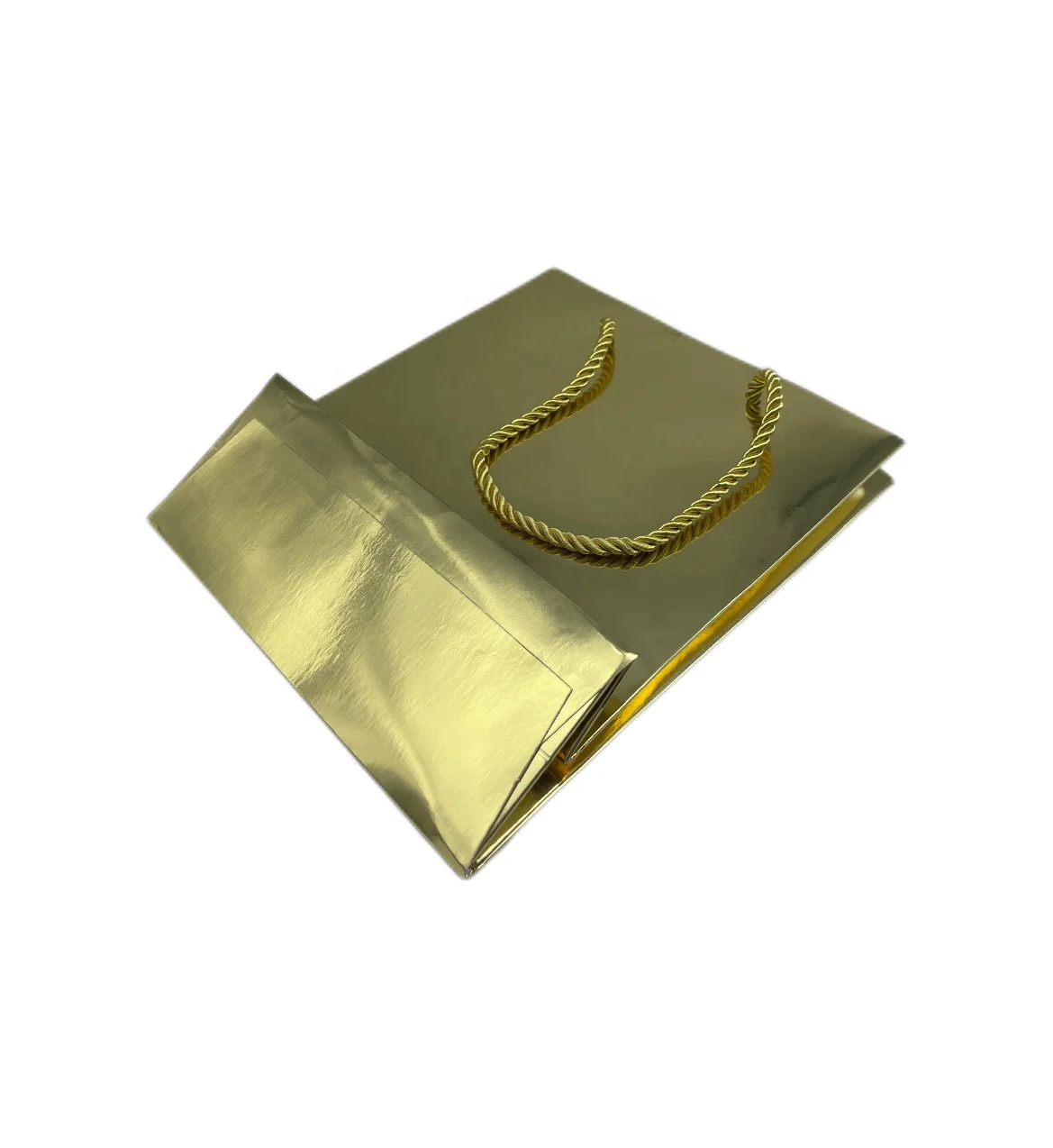 Custom Paper Bag Gift Packaging Hot Selling Gold Foil Paper Gift Bags With Handle