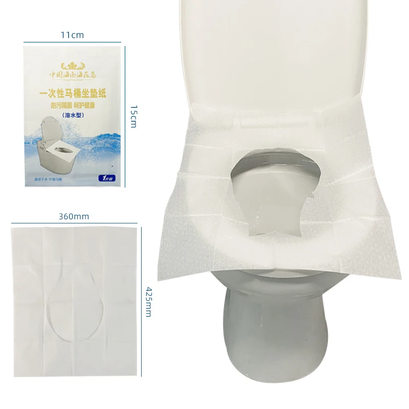 Disposable one time toilet bowl disposable cover disposable toilet seat cover flushable