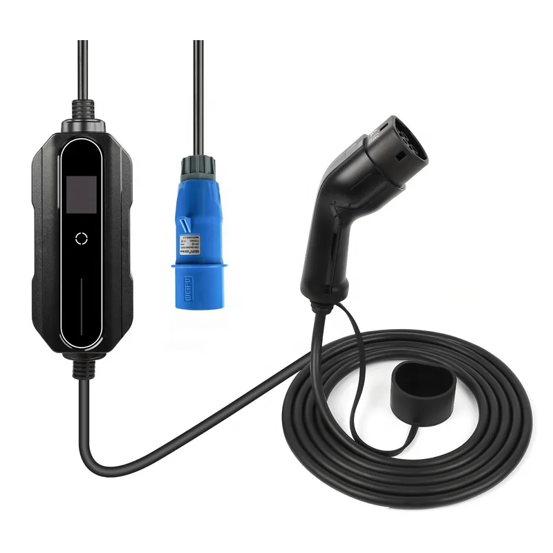 Workersbee Mode 2 10-32A 7.2KW Current Adjustable Charging Appointable Type 2 Portable Mobile EV Car Charger with LCD Display