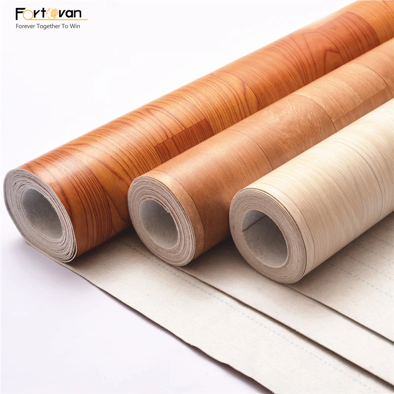 Cheap pvc vinyl flooring rolls with felt back