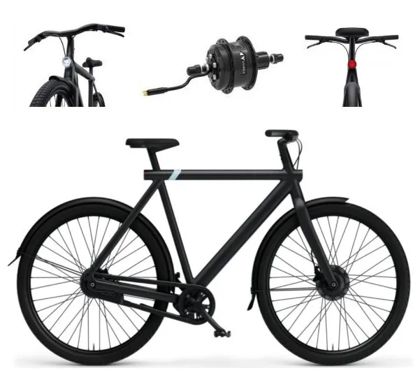 Vanmoof style city enduro ebike urban road bicycle 700C light weight 250W 10Ah electric city bike in EU US UK warehouse