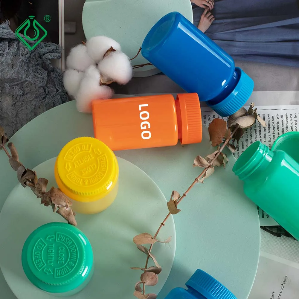 Custom health care 300ml empty round pet plastic 150ml pet  pharmaceutical medicine pill bottles  with screw cap