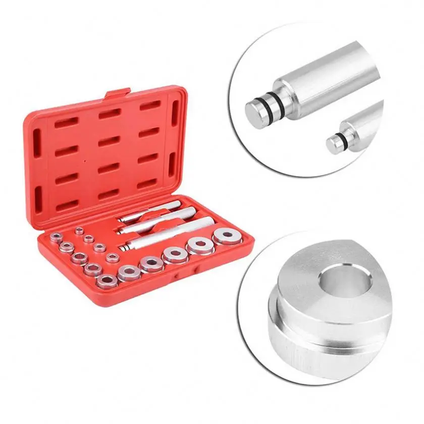 Factory price 17pcs Aluminum Wheel Bearing Race Seal Driver Setting Garage Tools Kit