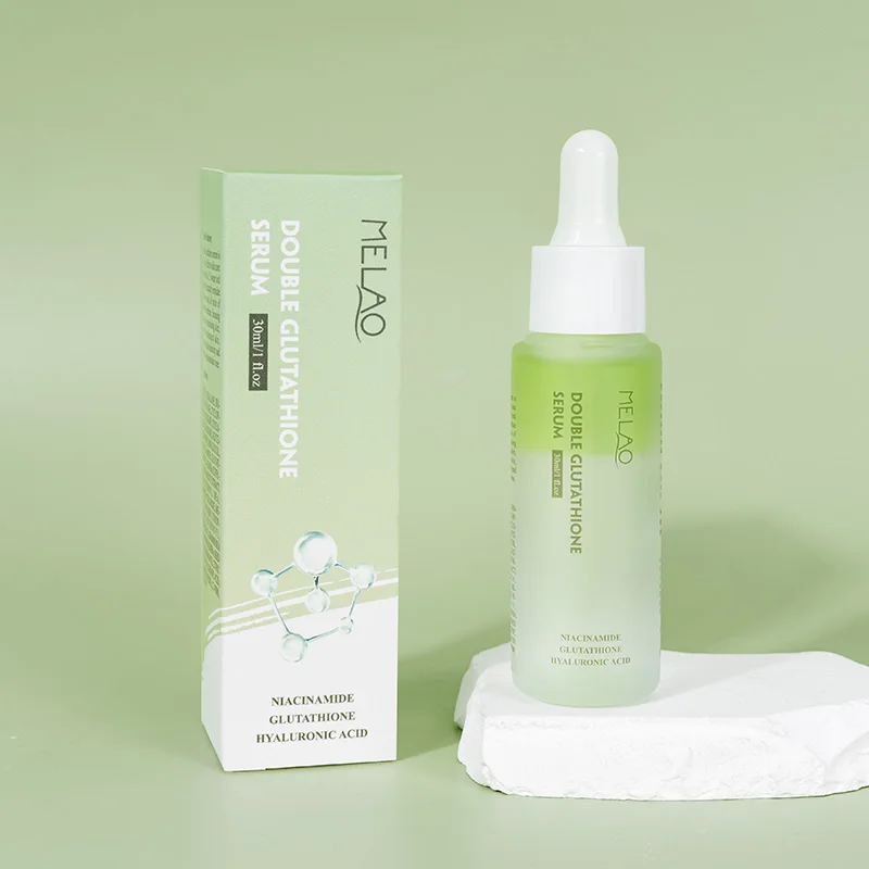 Cosmetic Supplier OEM Skin Whitening Double Glutathione Serum Skin Brightening Balance Skin Tone Glutathione Serum
