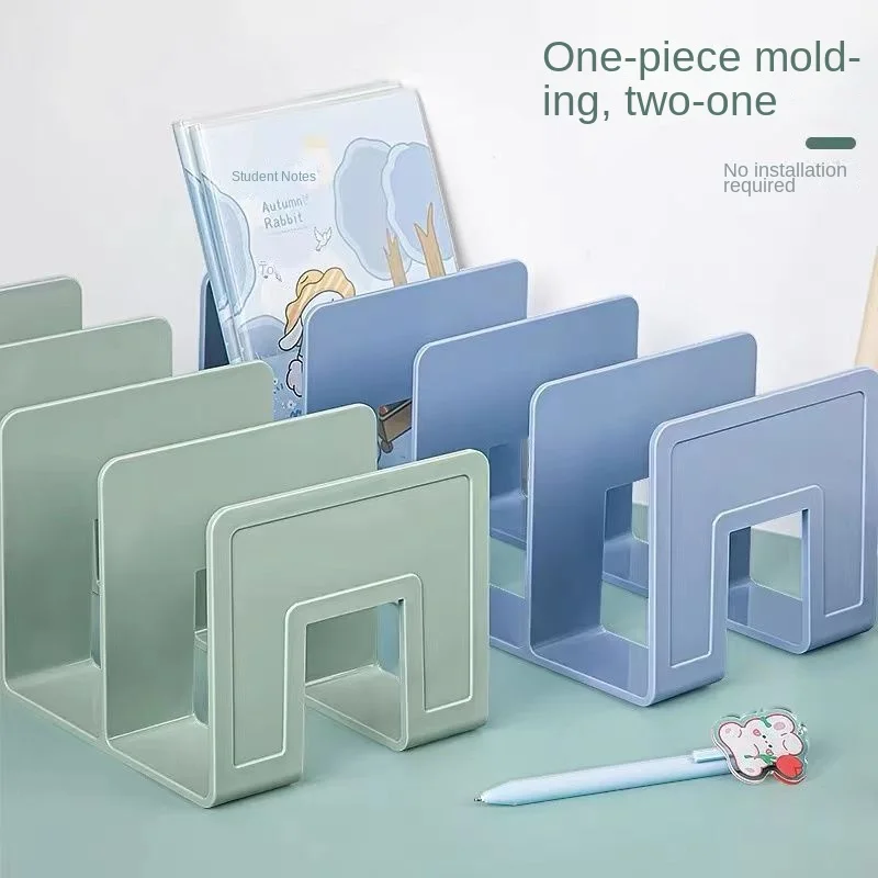 Acrylic Bookends for Student Dorm, Minimalistic Plastic Book Storage Shelf, Home Decor