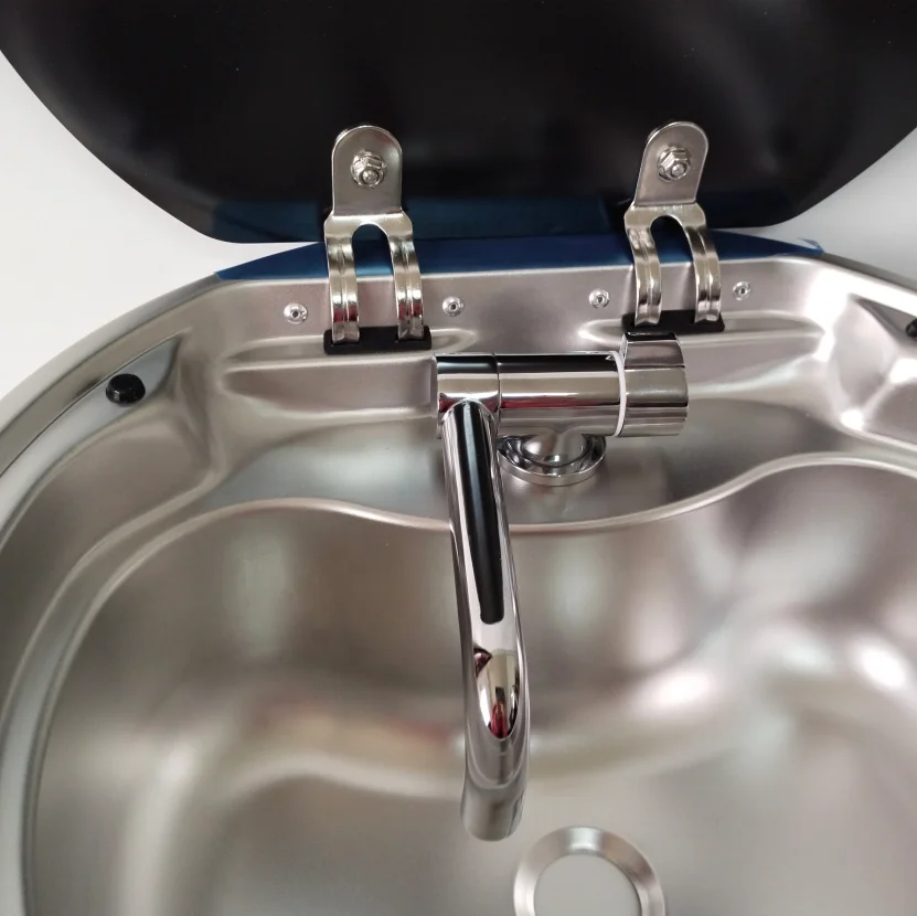 rvs sink Caravan Sinks Faucet Including round Single Bowl 304 Stainless Steel rv cooker folding sink