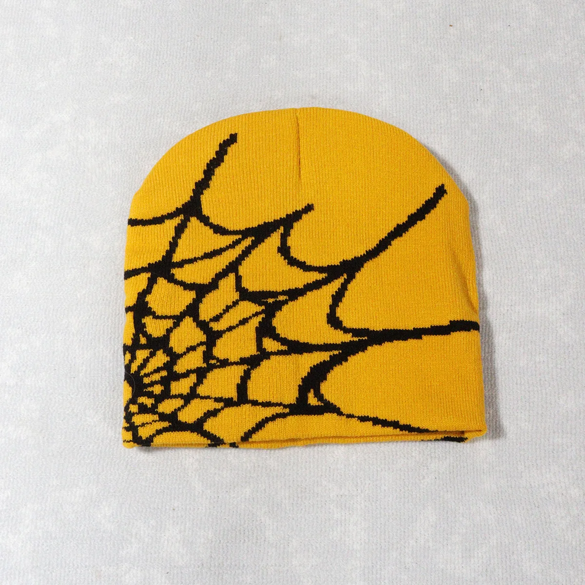 Solid Color spider web Y2K jacquard Simplicity versatile Factory Price Fashion Custom Plain Knit Blank Winter Warm Beanie