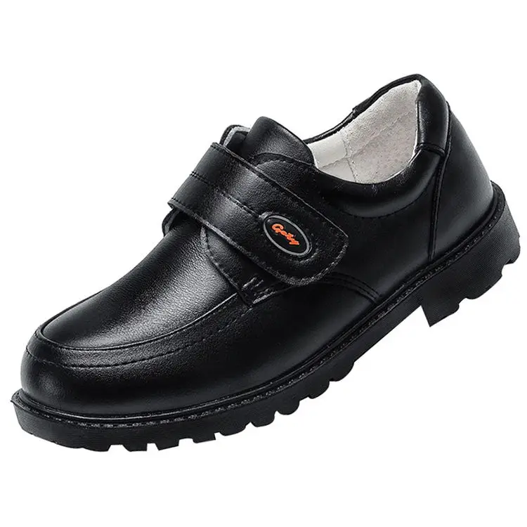 
European Style Fashion Elegant Children Casual Shoes Boys Girls Stylish Black Leather Dress Kids Bulk Orthopedic School Footwear 