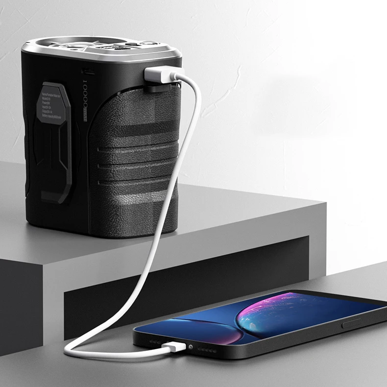 Upgrade Waist Clip Fan Large Air Volume Portable Wearable Personal Body Fan 10000mAh Hands-free Belt Fan For Sport