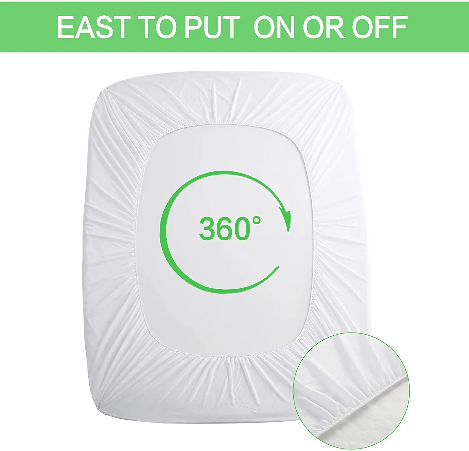 Premium Waterproof Bamboo Mattress Protector King Size for Cooling & Breathable, Ultra Soft Mattress Pad Cover