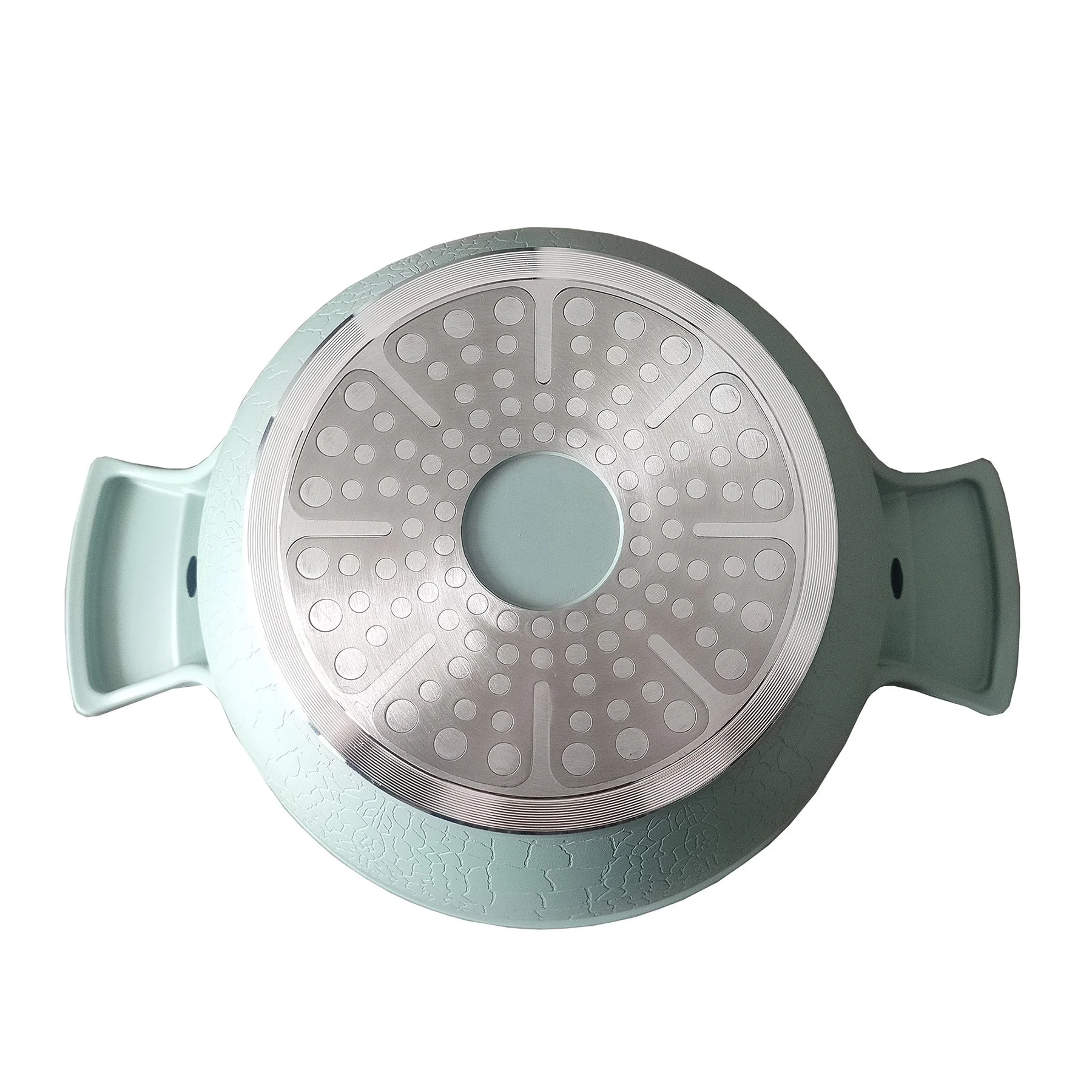 Customization wholesale high quality blue die casting Soup & Stock Pots non stick casserole with glass cover