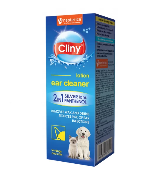 Средство для чистки ушей Cliny, 50 мл, универсальное средство для чистки ушей Cliny для собак и кошек, средство для лечения отической инфекции домашних животных