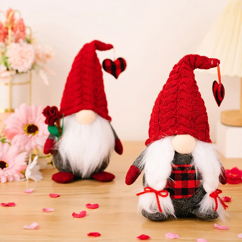 Christmas Gnomes Decorations Plush Dwarf Doll Scandinavian Plush Santa Elf Dolls Christmas Decorations For Home Table Decor