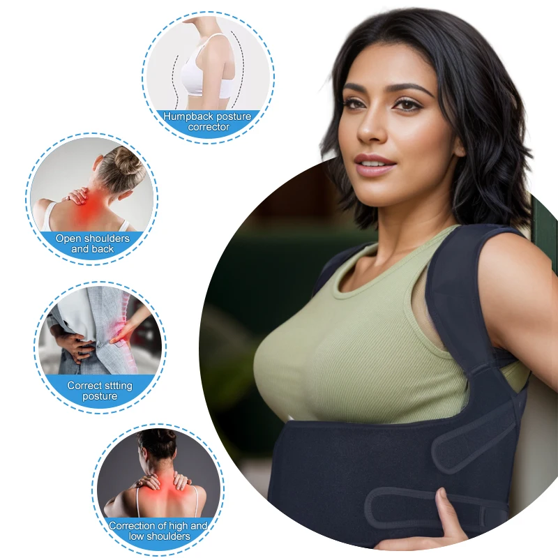 CHK-JZD-03 Hot Sale Adjustable Products Breathable Elastic Support Belt corrector postural Medical Back Posture Corrector