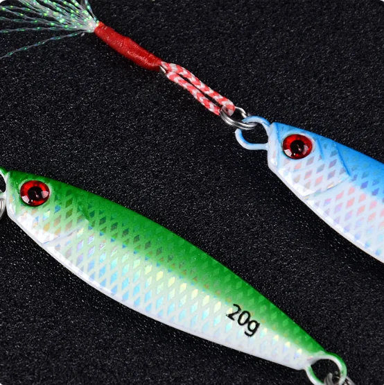 OEM 7g 10g 15g 20g 25g 30g Artificial Fishing Jigbait Lures Glow Small Jigging Lure Metal Saltwater Fishing Jigs