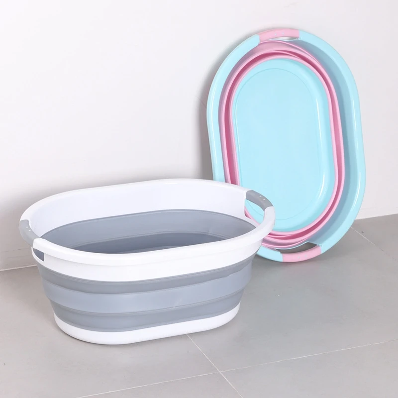 Collapsable Laundry Basket Cheap Plastic Baskets with Handles Foldable Storage Basket