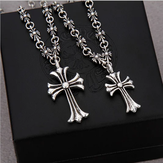 G-DRAGON Same paragraph Cross Necklace Retro Fashion Wild Men and Women Sweater Chain