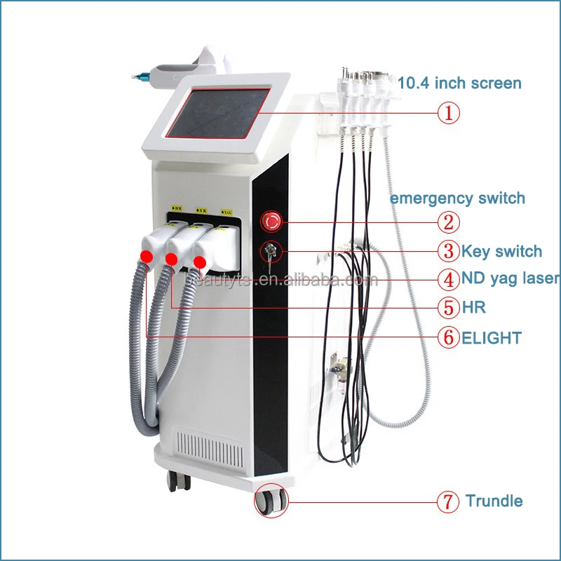 Multifunctional Professional Korea Q Switch ND YAG Laser Tattoo Removal / Laser Tattoo Cleaning Machine / q-switched laser price