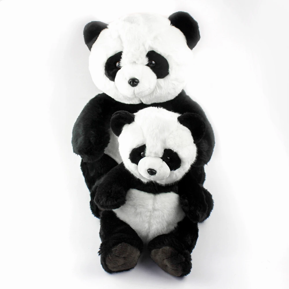 Factory drop ship Custom Stuffed lifelike simulation Big Eyes Panda Plush Toy Soft Real Life Cute Panda Toy Plush Toy