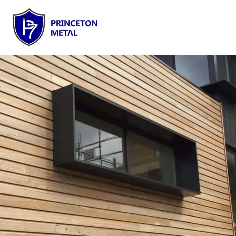 Modern Architectural privacy screen Shrouds awning Commercial no rust Sun Shades metal aluminum window hood