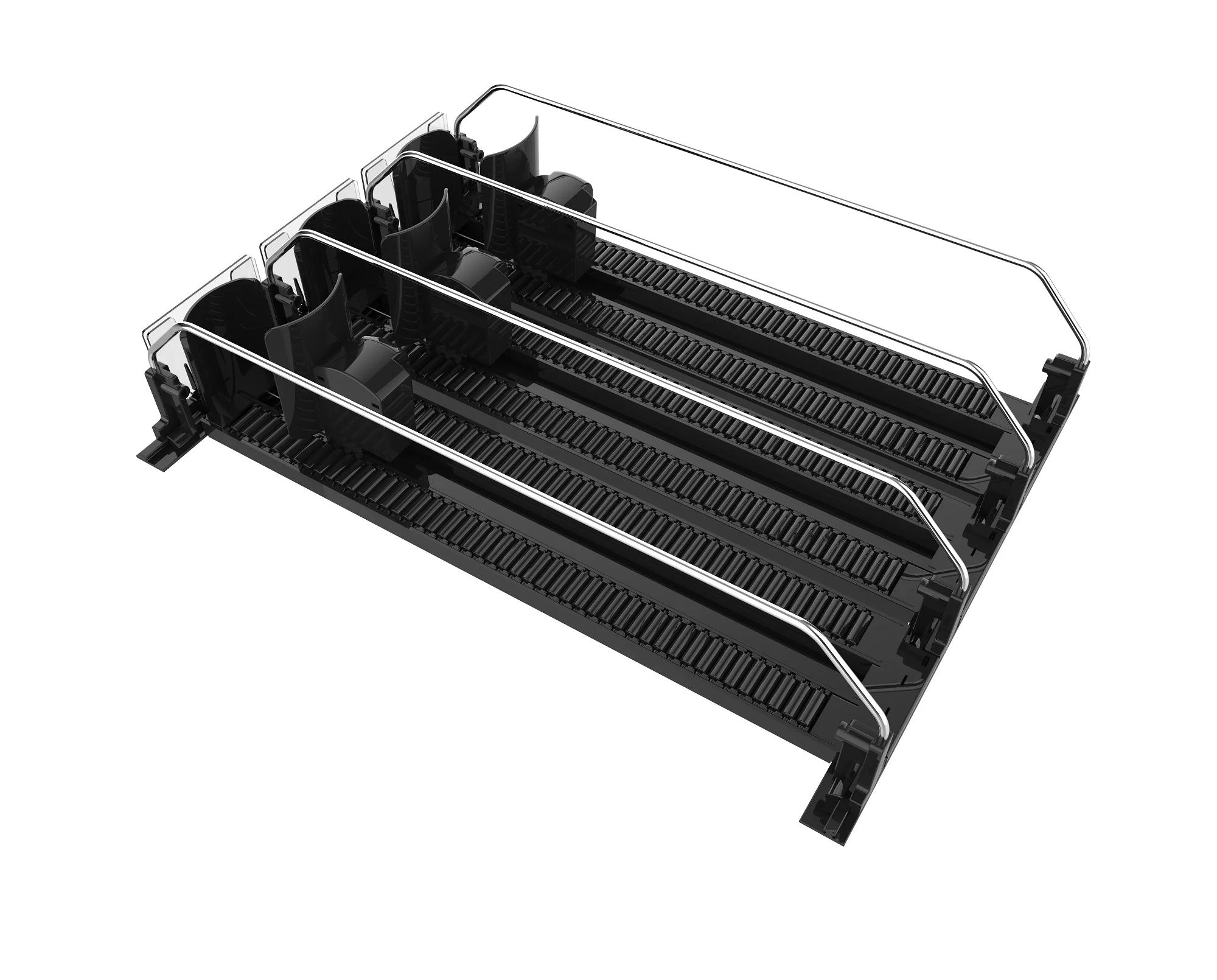 Розничный магазин, система толкателя напитков, пластиковые бутылки, полки для напитков