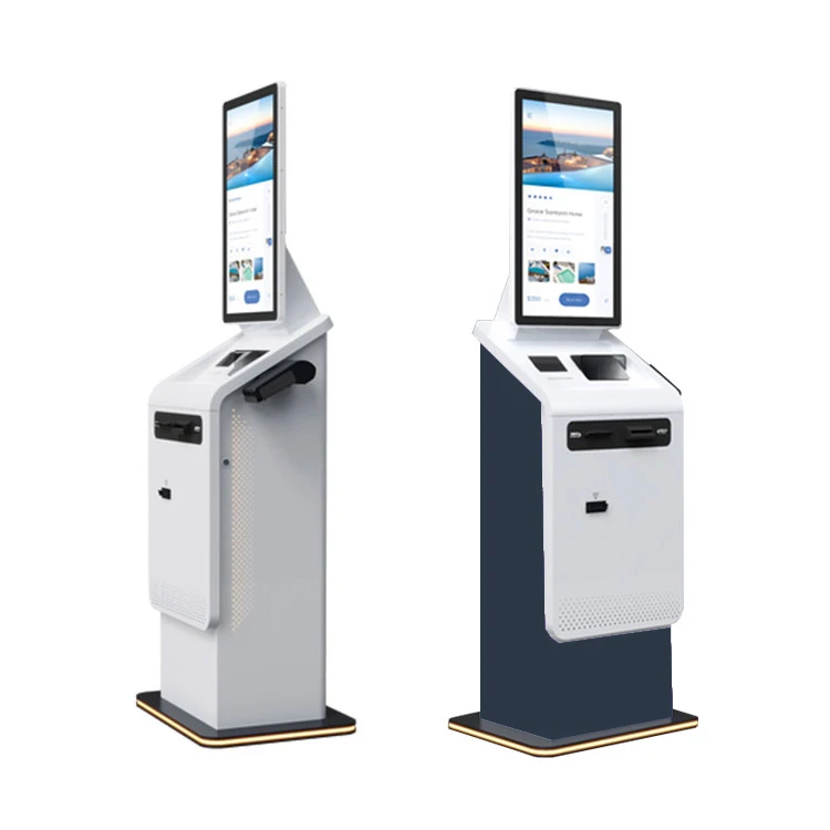 Crtly Vertical floor stand 21.5 23.8 27 inch interactive PCAP touch screen all-in-one self service restaurant payment kiosk