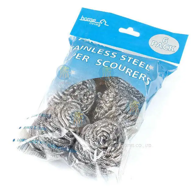 Kitchen Washing Scouring Pad 410 Scourer Metal Sponge Stainless Steel Wire Scrubber Steel Wool Scourer Sponge