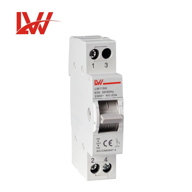 dual power SF  1-0-2 1P  2P 3P 4P 20A Modular Changeover Switch