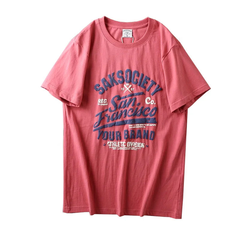 China Clothing Manufacturer 3d print logo tishert  pure cotton custom puff print tishert men