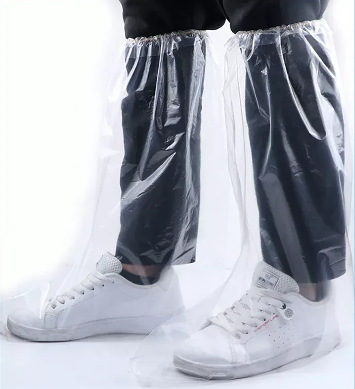 Custom Plastic boot Cover Waterproof Long Shoe Cover disposable plastic pe boot cover