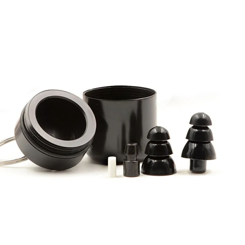 High quality soundproof air tube headset noise reduction silicone earplugs with 23 dB filter