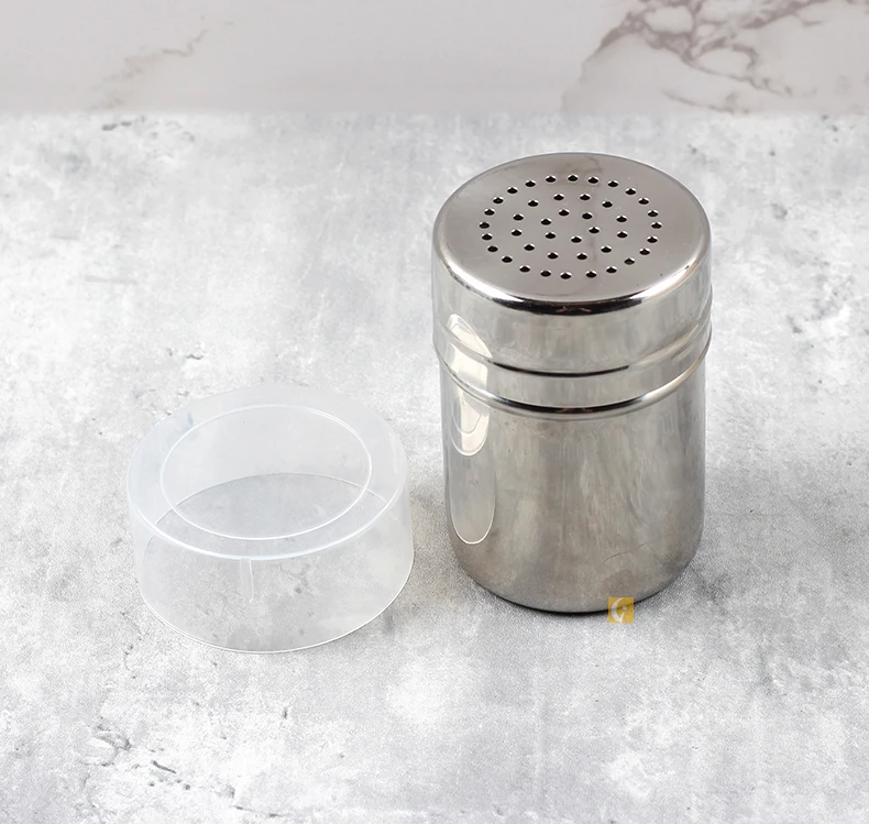 Wholesale 304 Stainless Steel Use separately Seasoning Jar Sugar Salt Jar Pepper Shaker with plastic lid