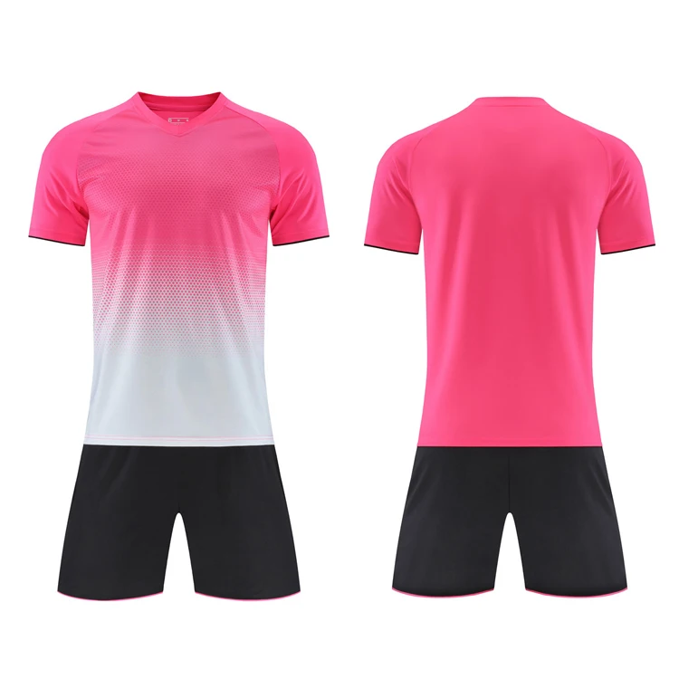 Hot Sale 2022/23 New Season Soccer Wear Kits High Quality Football Uniform Custom 100% Polyester Red And White Soccer Jersey