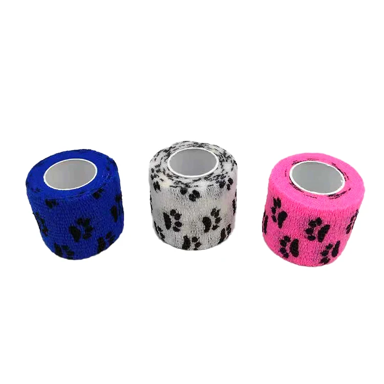 
Wholesale high quality elastic non woven cohesive leg bandage with printing 