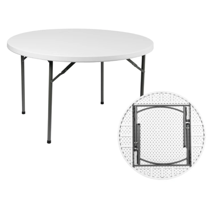Wholesale Low Price China Big Circular Catering Banquet Cheap 5ft Round Plastic Folding Table