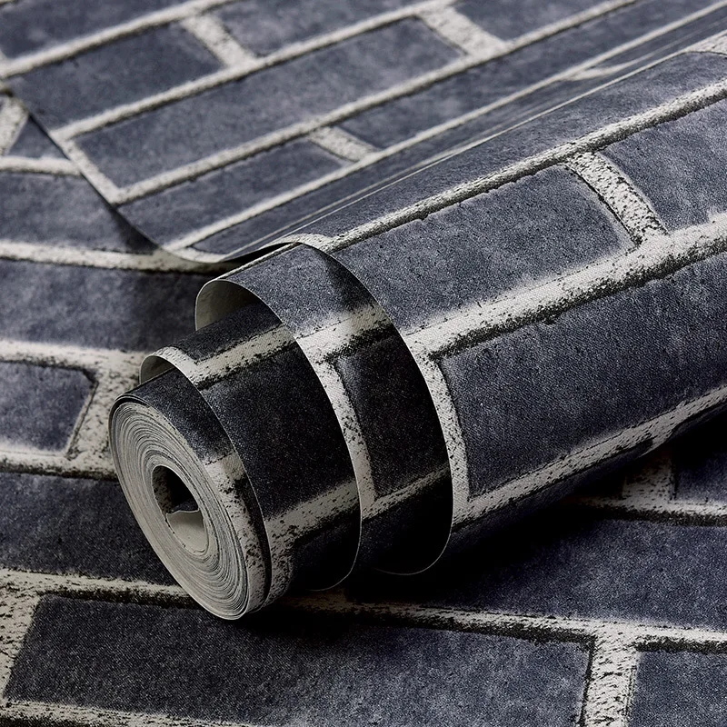 Modern simple brick non-woven wallpaper brick retro nostalgic wallpaper restaurant restaurant project thickened wallpaper