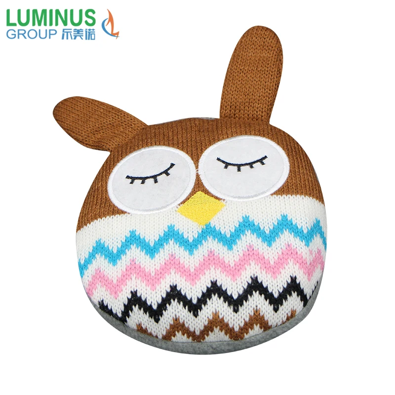 Обогреватель для рук с животным, вязаный микроволновый обогреватель для спины