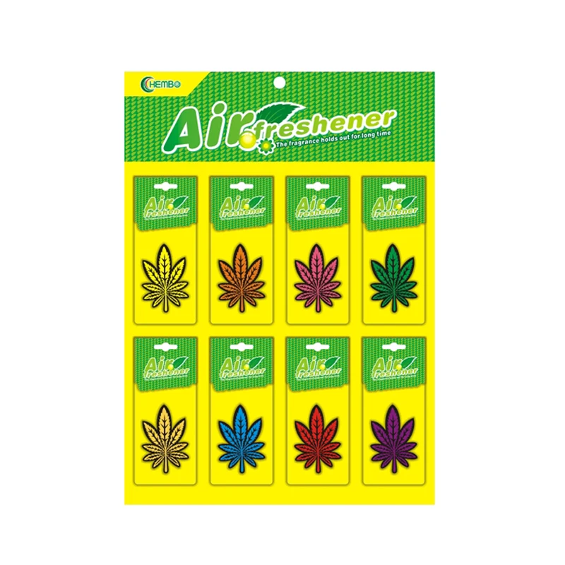 Custom Bulk Cherry Scent Hanging Paper Strong Smell Car Fragrance Diffuser Model Air Freshener for Car Air Freshener