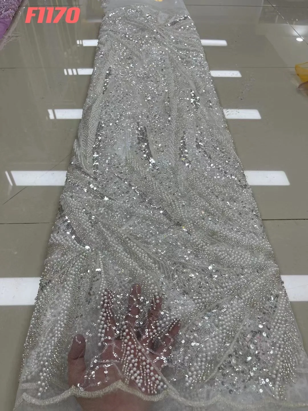 Handwork indonesia korea dubai rhinestone crystal bridal purple sequin luxury embroidered evening dress 3d beaded lace fabric