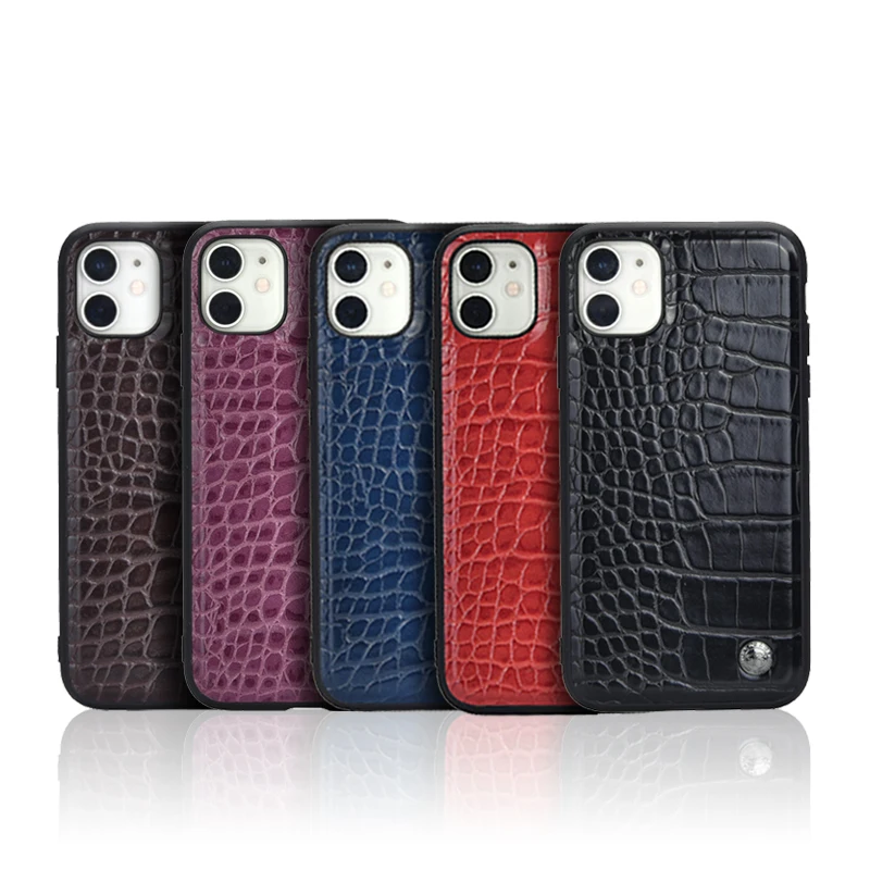 
Luxury Crocodile Leather Mobile Phone Cases For Iphone X Xr 11 12 Pro Max Phone Case 