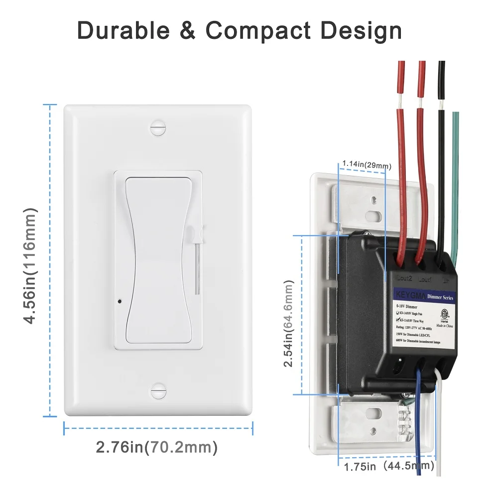 Support 110-227V  0-10V Input 600W Electrical LED Dimmer