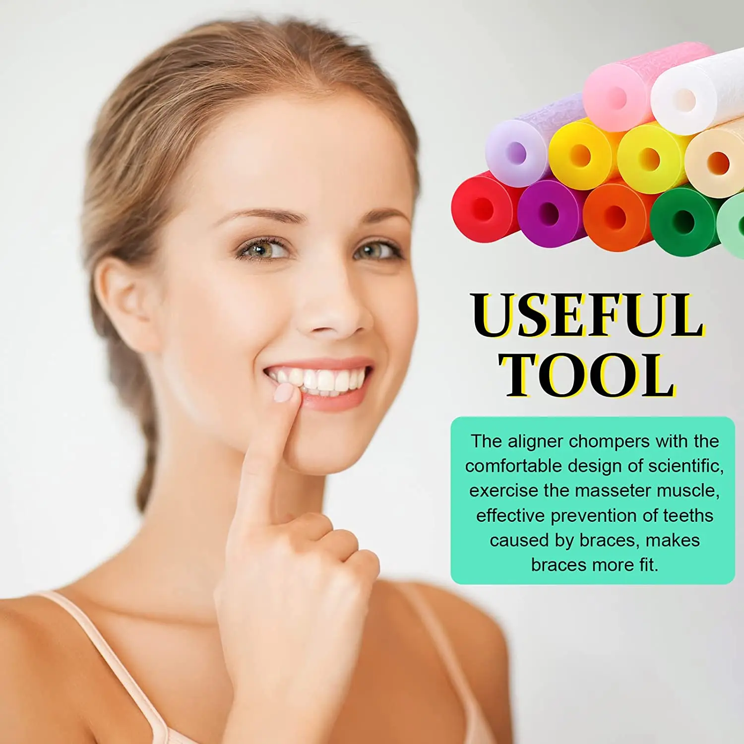 SJ Dental Consumables Food Grade Silicone Dentist Aligner Tray Seaters Aligner Chewies Dental Aligners Teeth Chewies