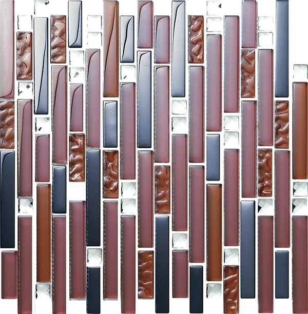 china factory light green bathroom wall crystal glossy glass mosaic tile