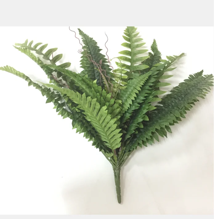 44cm long silk artificial boston fern plants for dinosaur exhibition branches