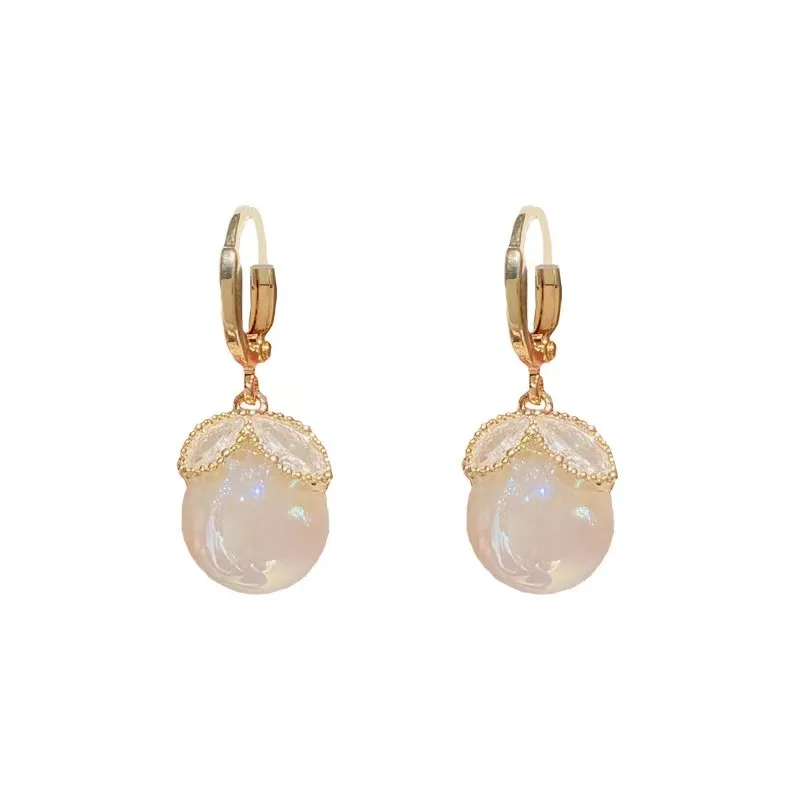 Серьги-капельки с искусственным жемчугом