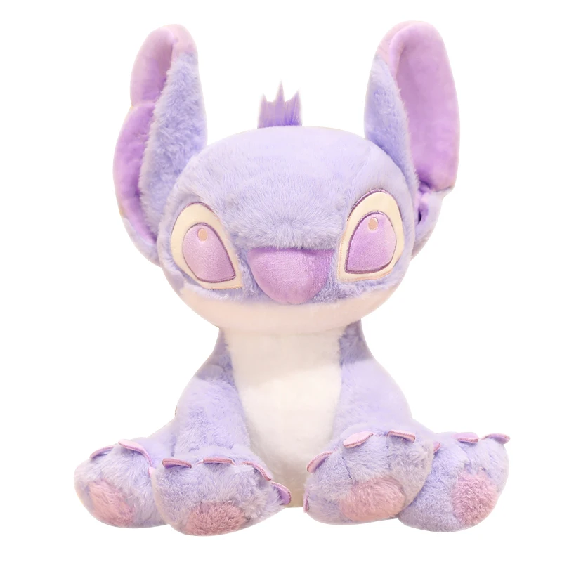 Newest Custom Cute Doll Stuffed Plush Baby Toys Cartoon Purple Long Ears Stitch Plush Toy Stich For Baby Kids