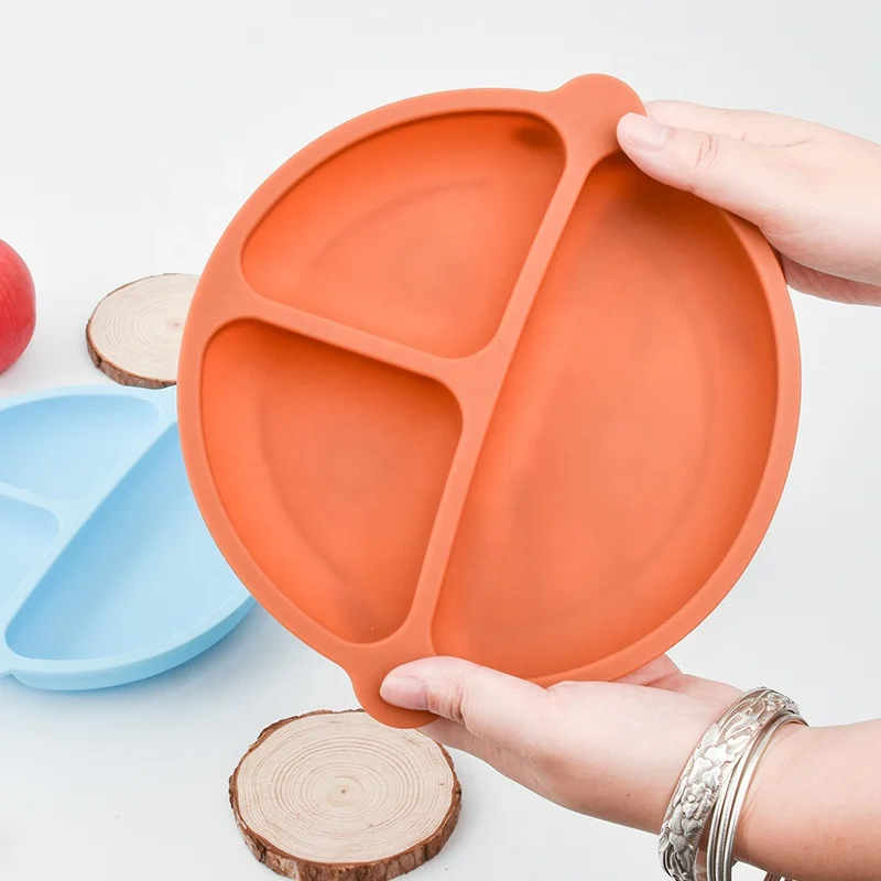 Новая разделенная всасывающая силиконовая детская пластина