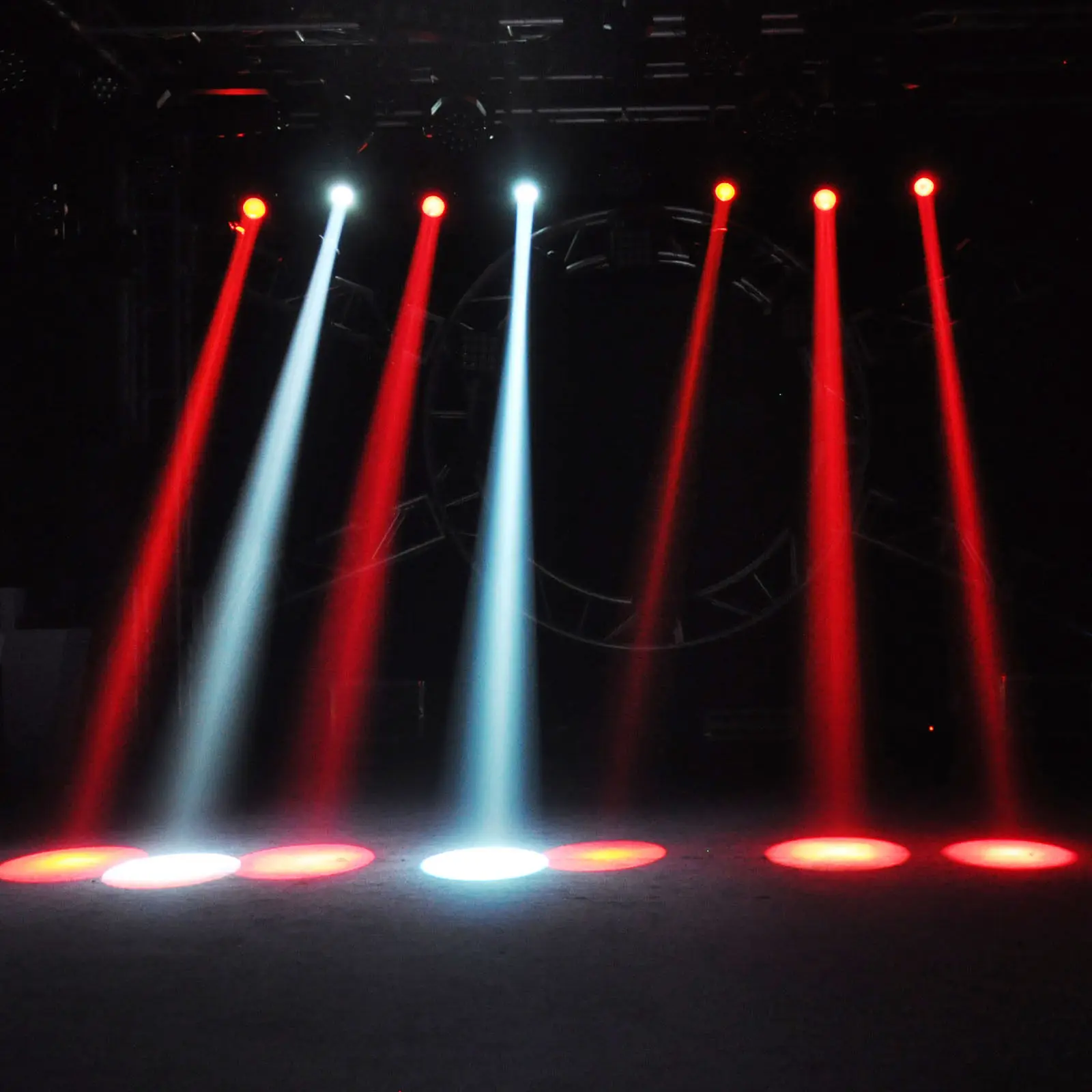  U`King Mini LED RGBW (4 in 1) 10W Import Beads 11/13CH Shaking Head Stage Light DMX512 Voice-activated