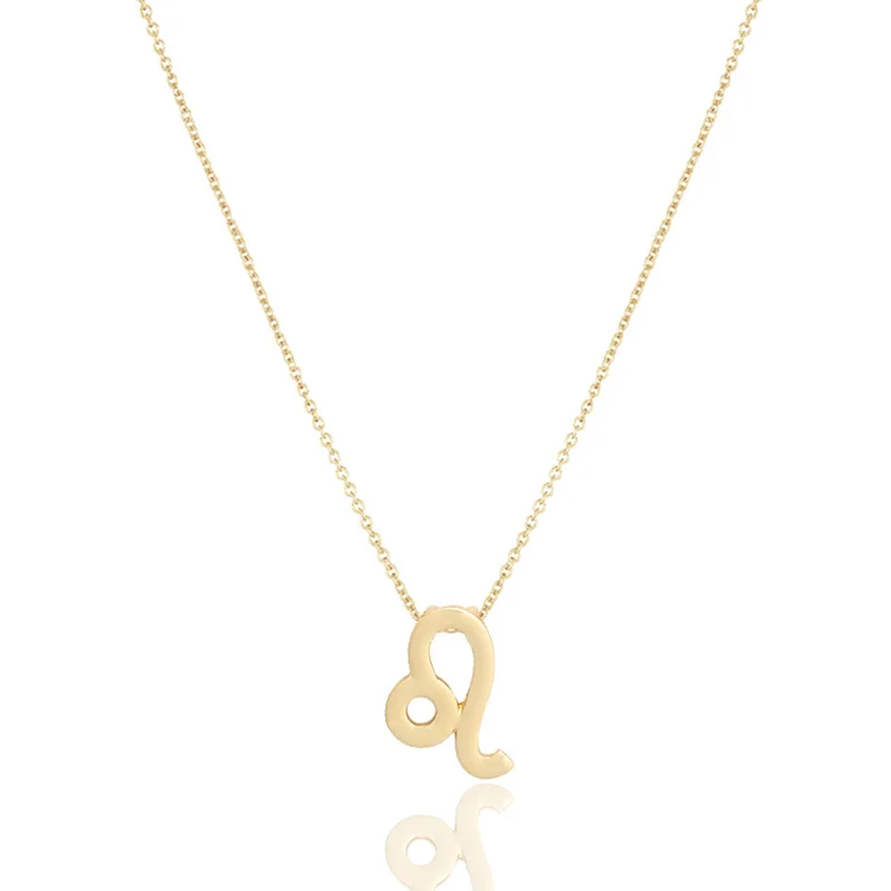 12pcs Zodiac Sign Pendant Necklace Jewelry Wholesale Gold Silver Horoscope Chain Choker Adjustable Necklace Gift